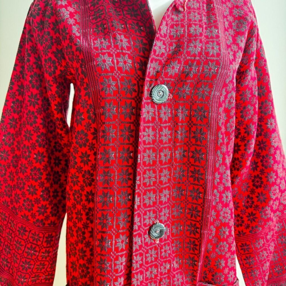 Vintage Ethnic Unique Floral Print Jacket M - Picture 6 of 9